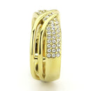 Gold Band Ring TK3632 Gold - Stainless Steel Ring with Top Grade Crystal