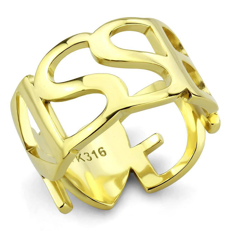 Gold Band Ring TK3640 Gold - Stainless Steel Ring