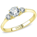 Gold Band Ring TK3668 Gold - Stainless Steel Ring with AAA Grade CZ