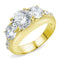 Silver Jewelry Rings Gold Band Ring TK3669 Gold - Stainless Steel Ring with AAA Grade CZ Alamode Fashion Jewelry Outlet