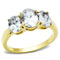 Silver Jewelry Rings Gold Band Ring TK3671 Gold - Stainless Steel Ring with AAA Grade CZ Alamode Fashion Jewelry Outlet