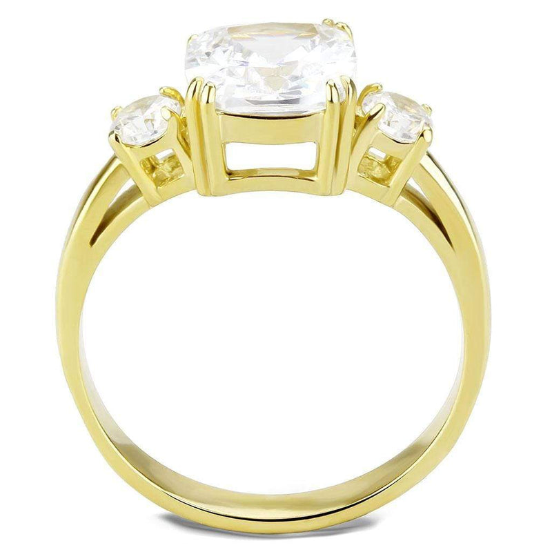 Gold Band Ring TK3674 Gold - Stainless Steel Ring with AAA Grade CZ