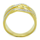 Gold Engagement Rings TS253 Gold+Rhodium 925 Sterling Silver Ring with CZ