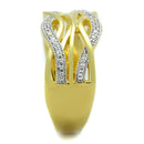 Gold Engagement Rings TS253 Gold+Rhodium 925 Sterling Silver Ring with CZ