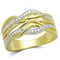 Gold Engagement Rings TS253 Gold+Rhodium 925 Sterling Silver Ring with CZ