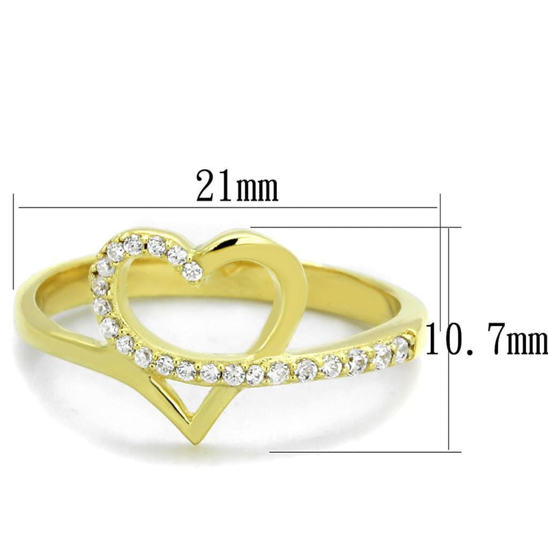 Gold Engagement Rings TS308 Gold 925 Sterling Silver Ring with CZ