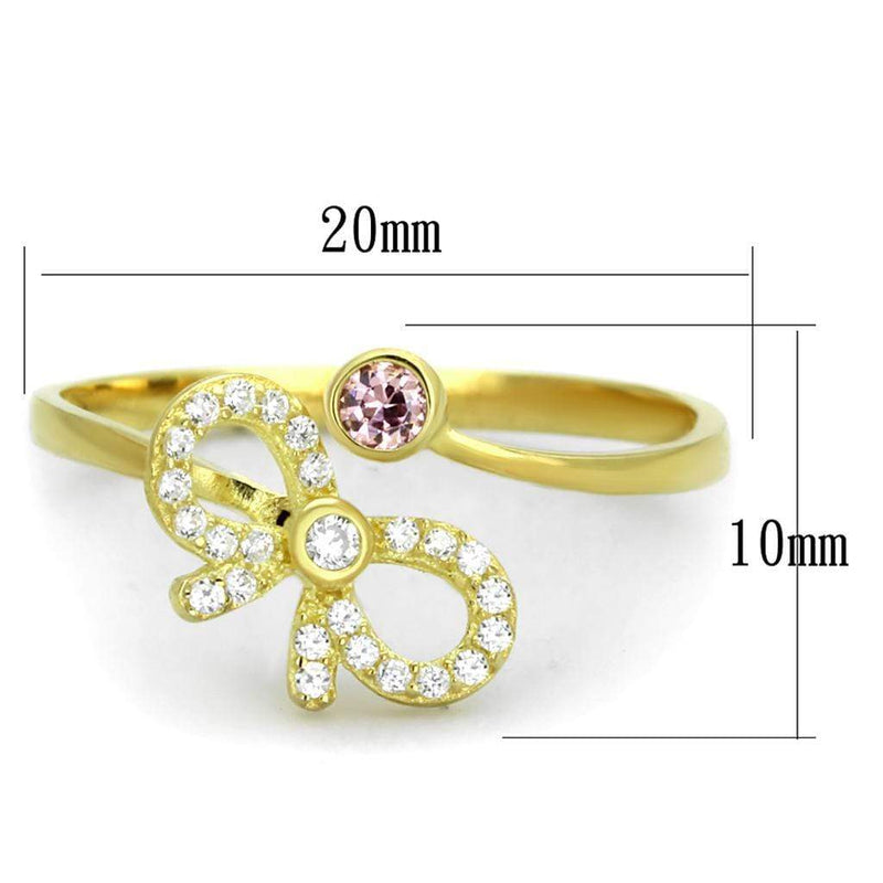 Silver Jewelry Rings Gold Engagement Rings TS309 Gold 925 Sterling Silver Ring with AAA Grade CZ Alamode Fashion Jewelry Outlet