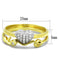 Gold Engagement Rings TS311 Gold+Rhodium 925 Sterling Silver Ring with CZ