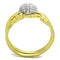 Gold Engagement Rings TS311 Gold+Rhodium 925 Sterling Silver Ring with CZ