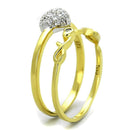 Gold Engagement Rings TS311 Gold+Rhodium 925 Sterling Silver Ring with CZ