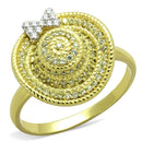 Gold Engagement Rings TS320 Gold+Rhodium 925 Sterling Silver Ring with CZ