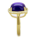 Gold Engagement Rings TS392 Gold 925 Sterling Silver Ring with Synthetic
