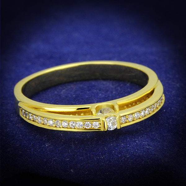 Gold Engagement Rings TS403 Gold 925 Sterling Silver Ring with CZ