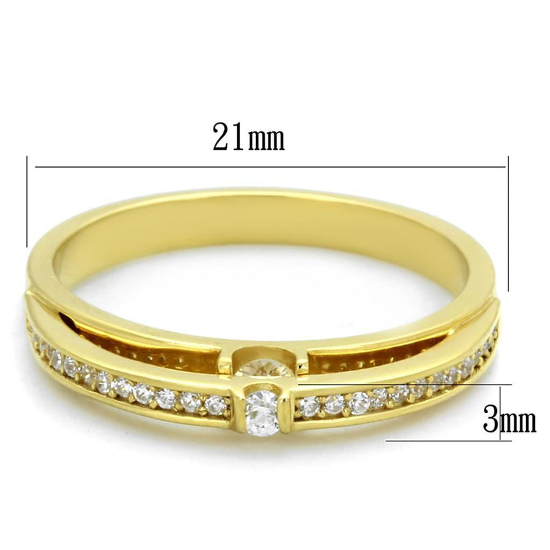 Gold Engagement Rings TS403 Gold 925 Sterling Silver Ring with CZ
