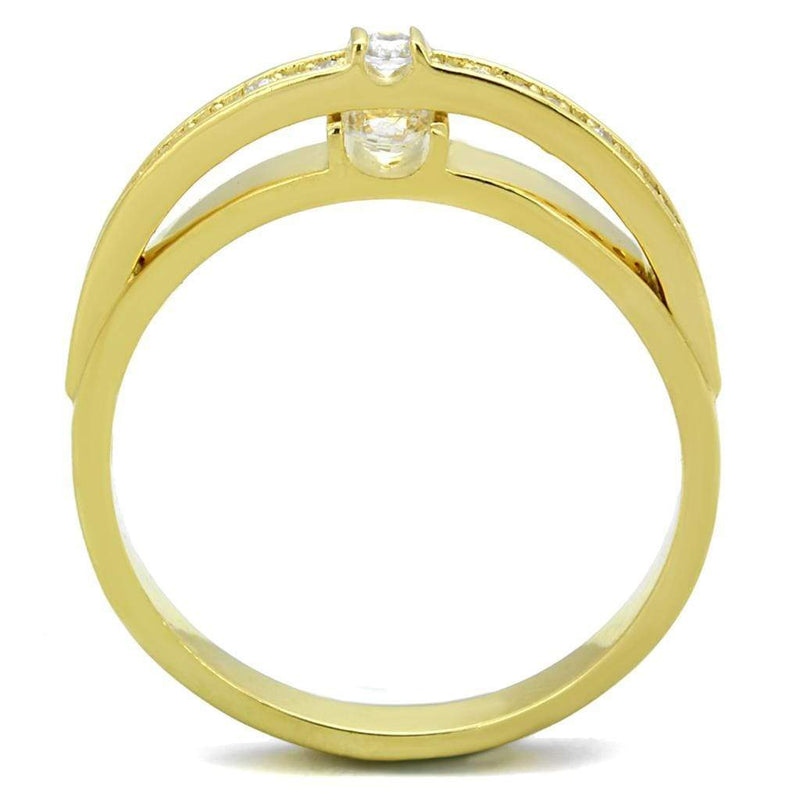 Gold Engagement Rings TS403 Gold 925 Sterling Silver Ring with CZ