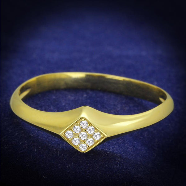 Gold Engagement Rings TS406 Gold 925 Sterling Silver Ring with CZ
