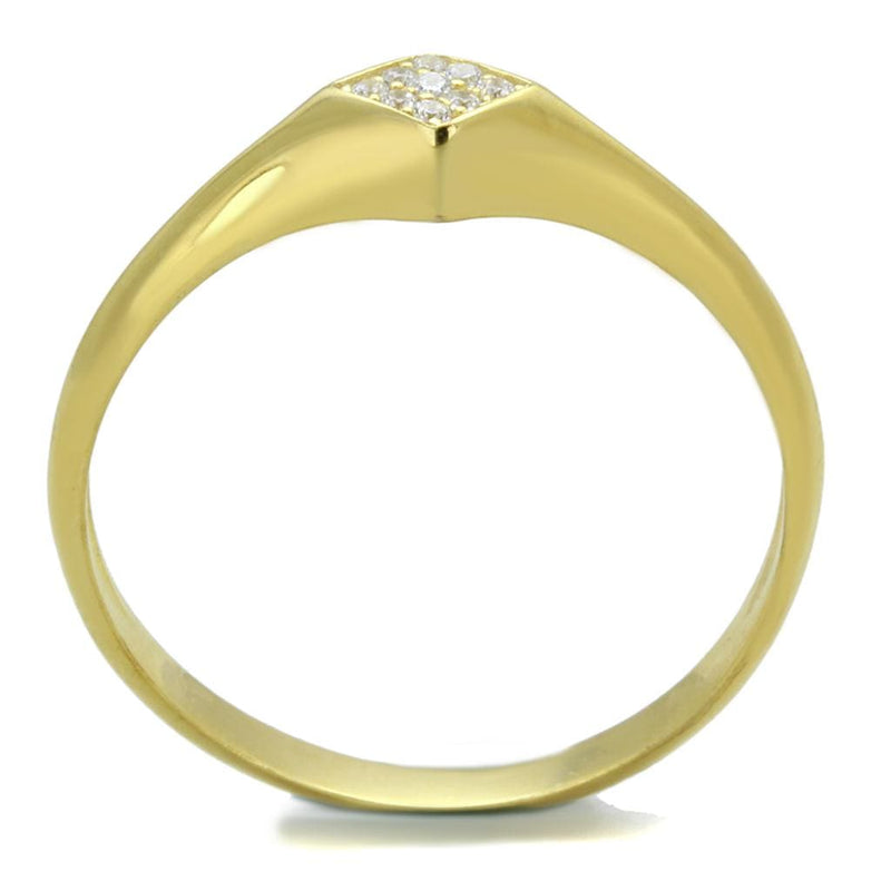 Gold Engagement Rings TS406 Gold 925 Sterling Silver Ring with CZ