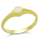 Gold Engagement Rings TS406 Gold 925 Sterling Silver Ring with CZ
