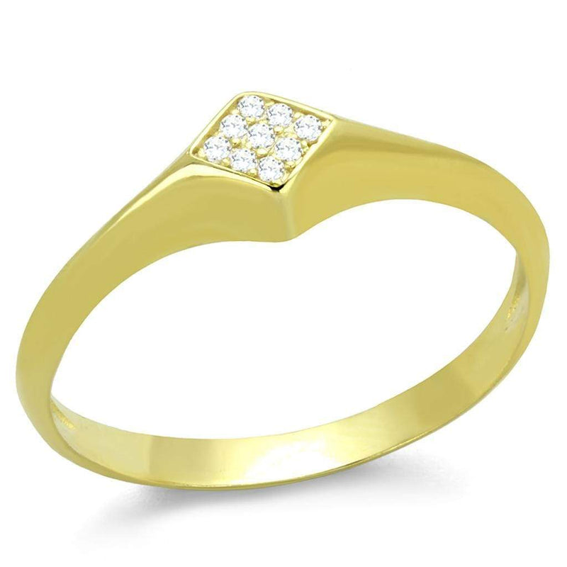 Gold Engagement Rings TS406 Gold 925 Sterling Silver Ring with CZ