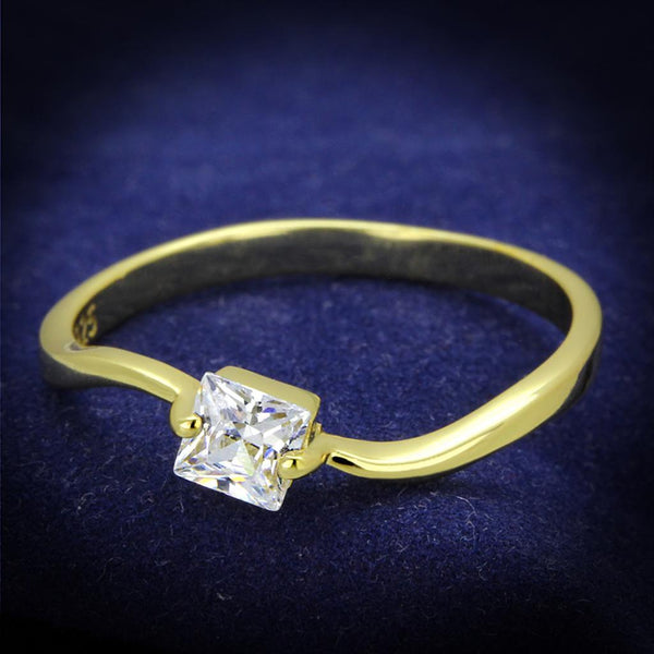 Gold Engagement Rings TS407 Gold 925 Sterling Silver Ring with CZ