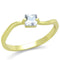Gold Engagement Rings TS407 Gold 925 Sterling Silver Ring with CZ