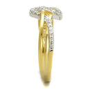 Gold Engagement Rings TS461 Gold+Rhodium 925 Sterling Silver Ring with CZ