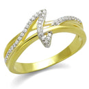 Gold Engagement Rings TS461 Gold+Rhodium 925 Sterling Silver Ring with CZ