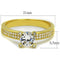 Gold Engagement Rings TS474 Gold 925 Sterling Silver Ring with CZ