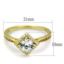 Silver Jewelry Rings Gold Engagement Rings TS500 Gold 925 Sterling Silver Ring with CZ Alamode Fashion Jewelry Outlet