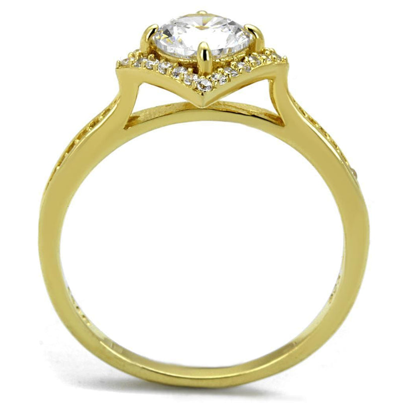 Gold Engagement Rings TS500 Gold 925 Sterling Silver Ring with CZ