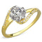 Gold Engagement Rings TS542 Gold+Rhodium 925 Sterling Silver Ring with CZ