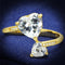 Gold Engagement Rings TS555 Gold 925 Sterling Silver Ring with CZ