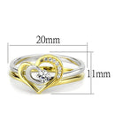 Gold Engagement Rings TS565 Gold+Rhodium 925 Sterling Silver Ring with CZ