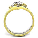 Gold Engagement Rings TS565 Gold+Rhodium 925 Sterling Silver Ring with CZ