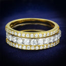 Gold Engagement Rings TS568 Gold+Rhodium 925 Sterling Silver Ring with CZ