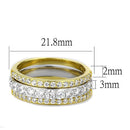 Gold Engagement Rings TS568 Gold+Rhodium 925 Sterling Silver Ring with CZ