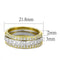 Gold Engagement Rings TS568 Gold+Rhodium 925 Sterling Silver Ring with CZ