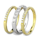 Gold Engagement Rings TS568 Gold+Rhodium 925 Sterling Silver Ring with CZ