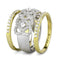 Gold Engagement Rings TS569 Gold+Rhodium 925 Sterling Silver Ring with CZ