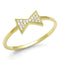 Gold Engagement Rings TS593 Gold 925 Sterling Silver Ring with CZ