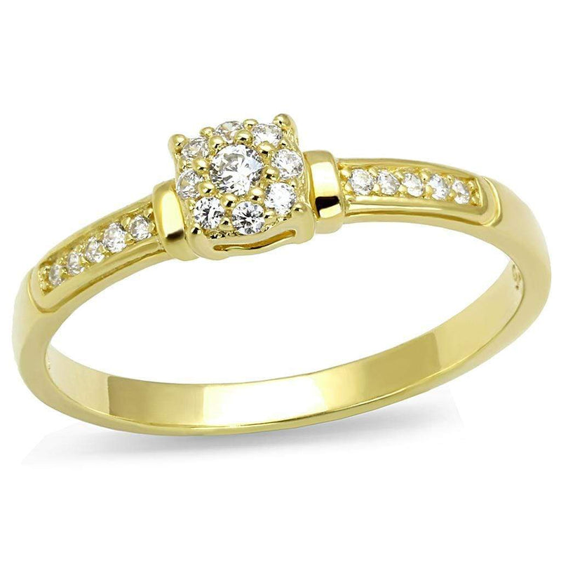 Gold Engagement Rings TS597 Gold 925 Sterling Silver Ring with CZ