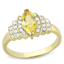 Silver Jewelry Rings Gold Nugget Ring TK3239 Gold - Stainless Steel Ring with AAA Grade CZ Alamode Fashion Jewelry Outlet