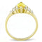 Silver Jewelry Rings Gold Nugget Ring TK3239 Gold - Stainless Steel Ring with AAA Grade CZ Alamode Fashion Jewelry Outlet