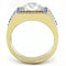 Silver Jewelry Rings Gold Nugget Ring TK3269 Gold - Stainless Steel Ring with Top Grade Crystal Alamode Fashion Jewelry Outlet
