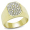 Gold Nugget Ring TK3270 Two-Tone Gold - Stainless Steel Ring with Crystal