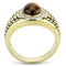 Gold Nugget Ring TK3293 Gold - Stainless Steel Ring with Synthetic