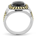 Silver Jewelry Rings Gold Nugget Ring TK3294 Two-Tone Gold - Stainless Steel Ring with Synthetic Alamode Fashion Jewelry Outlet