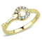 Gold Nugget Ring TK3439 Gold - Stainless Steel Ring with Top Grade Crystal