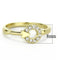 Gold Nugget Ring TK3439 Gold - Stainless Steel Ring with Top Grade Crystal