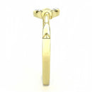 Gold Nugget Ring TK3439 Gold - Stainless Steel Ring with Top Grade Crystal